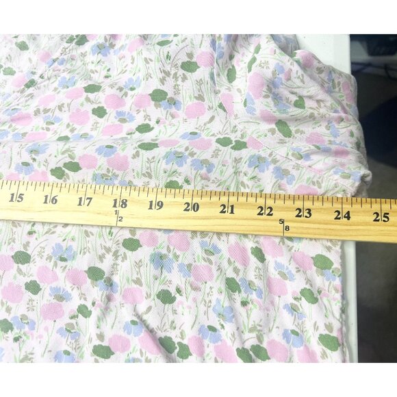 LC Lauren Conrad Floral V-Neck Blouse With Balloon Sleeves & Tie Front - Picture 10 of 12